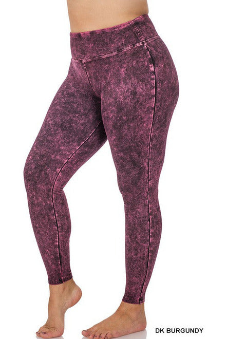 MINERAL Washed LEGGINGS - CrownofCouture