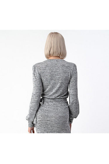 Grey Roundneck  Top - CrownofCouture