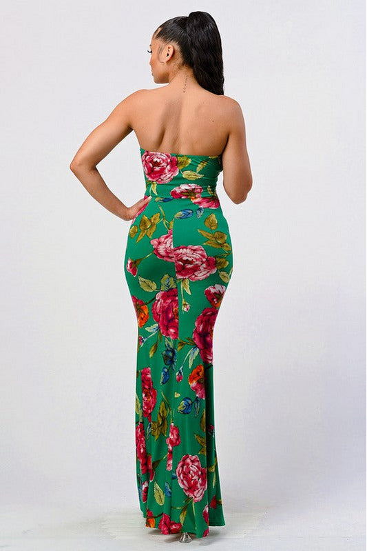 Floral Form maxi dress - CrownofCouture