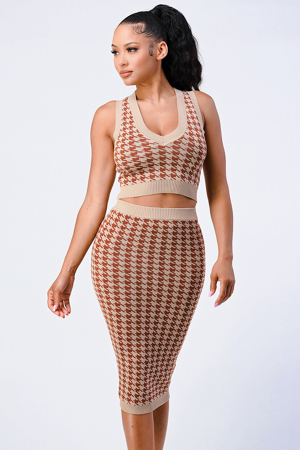 Luxe Gingham Set - CrownofCouture