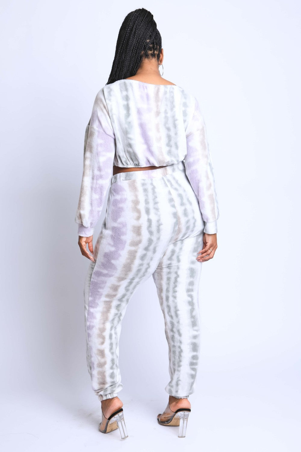 Tie Die Off Shoulder Set - CrownofCouture