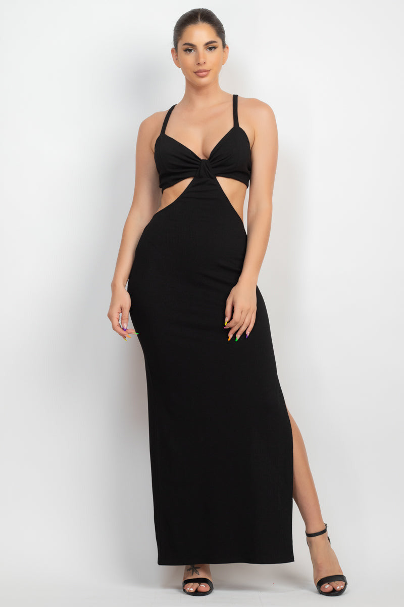 Mimosa Maxi Dress in black - CrownofCouture